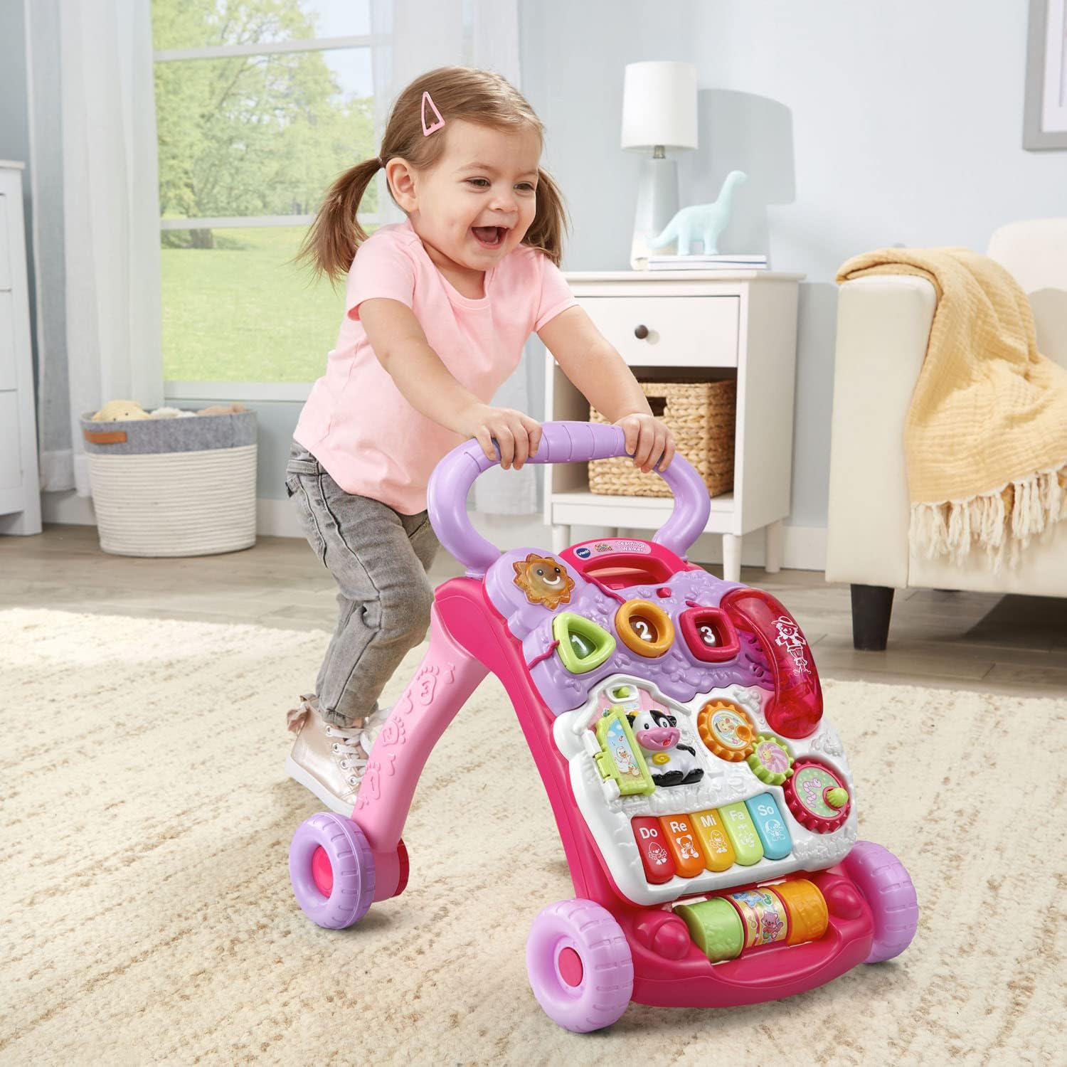 VTech Sit-to-Stand Learning Walker (Frustration Free Packaging), Pink,