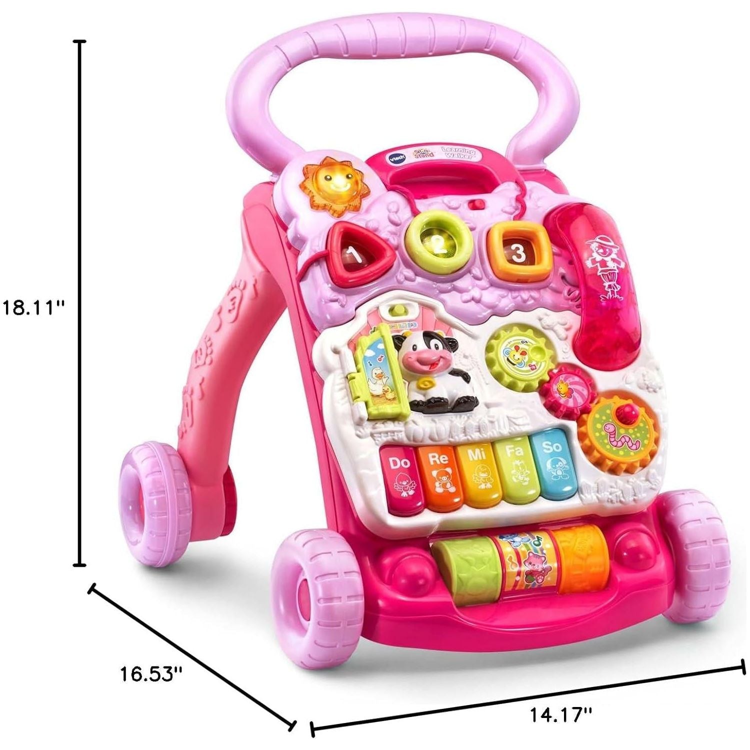 VTech Sit-to-Stand Learning Walker (Frustration Free Packaging), Pink,