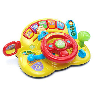 VTech Turn and Learn Driver, Yellow, Toddler Steering Wheel Toy, Frustration-Free Packaging, Ages 6–36 Months