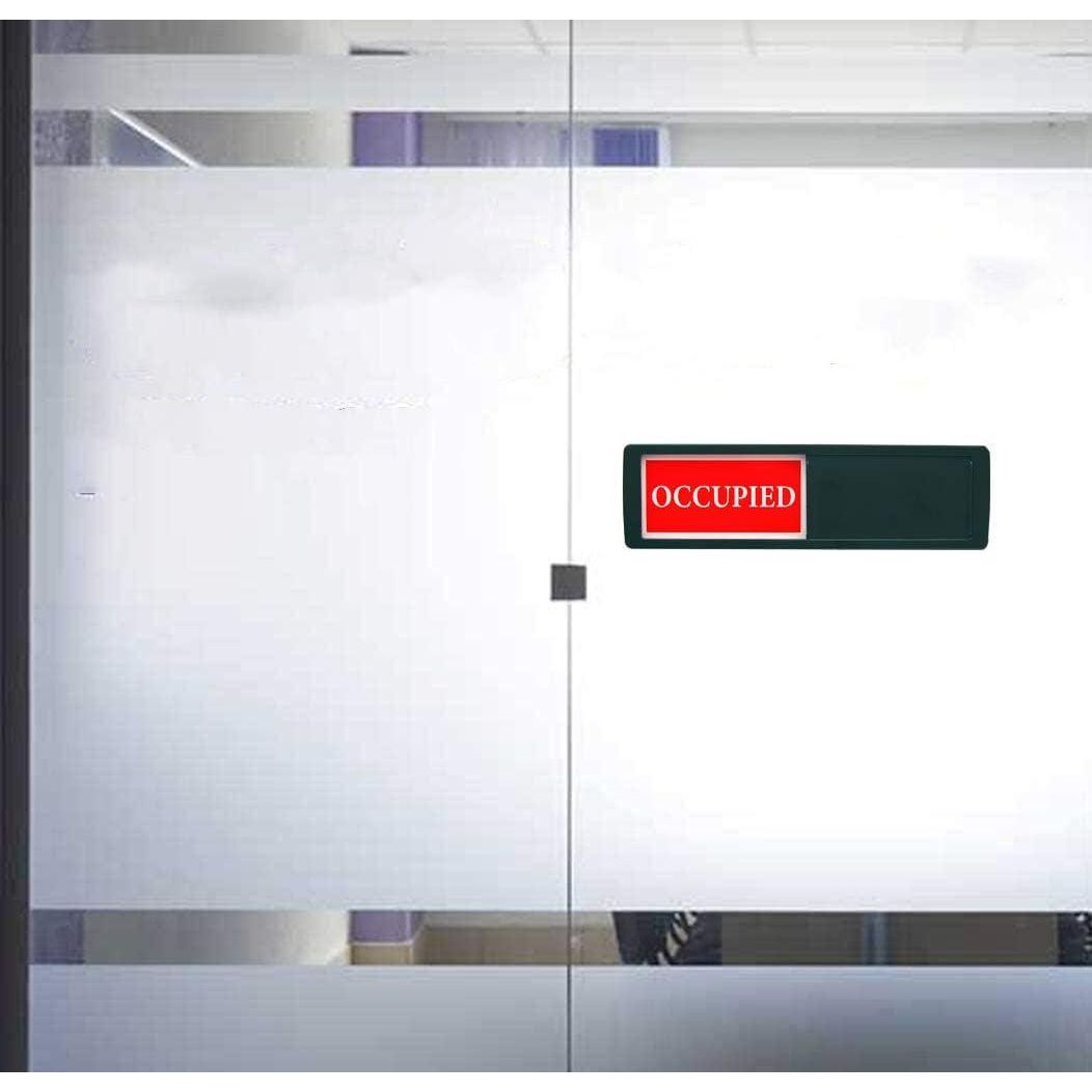 Vacant Occupied Office Sign, Occupied Sign For Bathroom Door, Privacy Sign For Home Restroom Conference Room, Occupied Vacant Sign For Restaurant Hotel Hospital, 7'' X 2'' - Black,717484010295