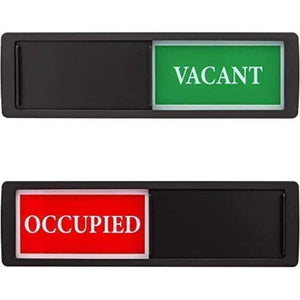 Vacant Occupied Office Sign, Occupied Sign For Bathroom Door, Privacy Sign For Home Restroom Conference Room, Occupied Vacant Sign For Restaurant Hotel Hospital, 7'' X 2'' - Black,717484010295