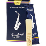 Vandoren SR2115 Alto Sax Traditional Reeds Strength 1.5; Box Of 10,