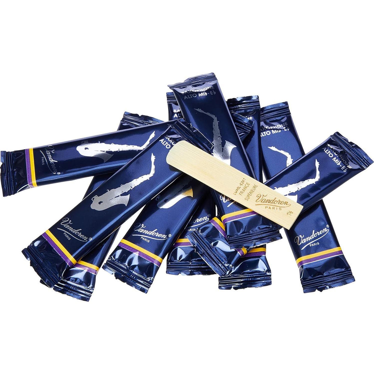 Vandoren SR2115 Alto Sax Traditional Reeds Strength 1.5; Box Of 10,