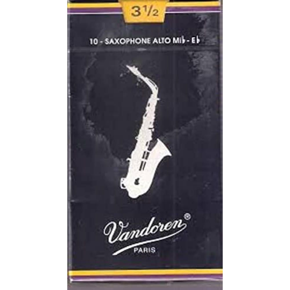 Vandoren SR2135 Alto Sax Traditional Reeds Strength 3.5; Box Of 10,
