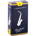 Vandoren SR215 Alto Sax Traditional Reeds Strength 5; Box Of 10,