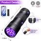 Vansky Black Light UV Flashlight Blacklight 12 LED Urine Detector For Dog/Cat/Pet Urine And Dry Stains And Bed Bug On Carpets/Rugs/Floor,Matching With Pet Odor Eliminator,