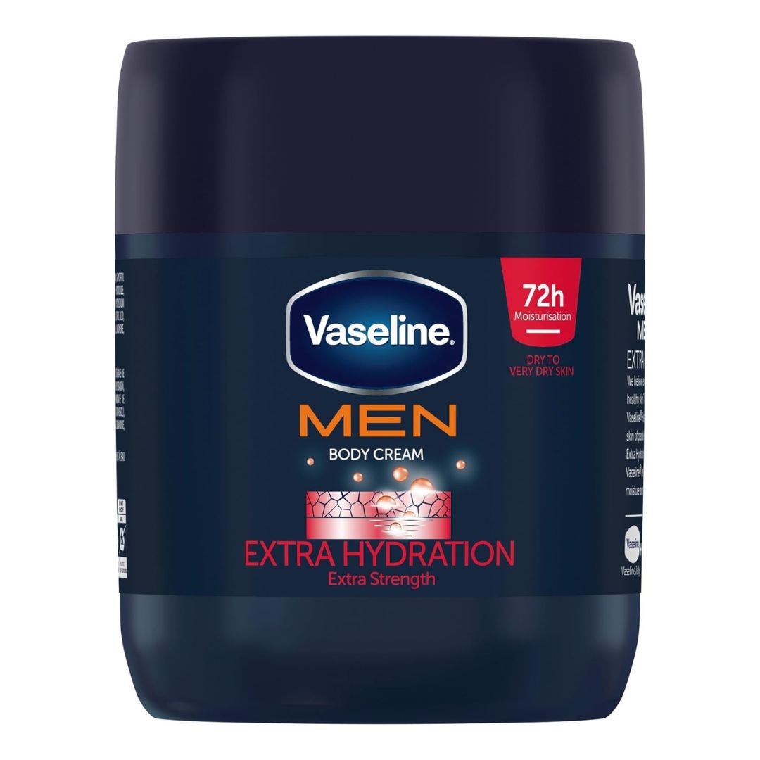 Vaseline Men Extra Hydration Extra Strength Body Cream 400ml,6001087370493