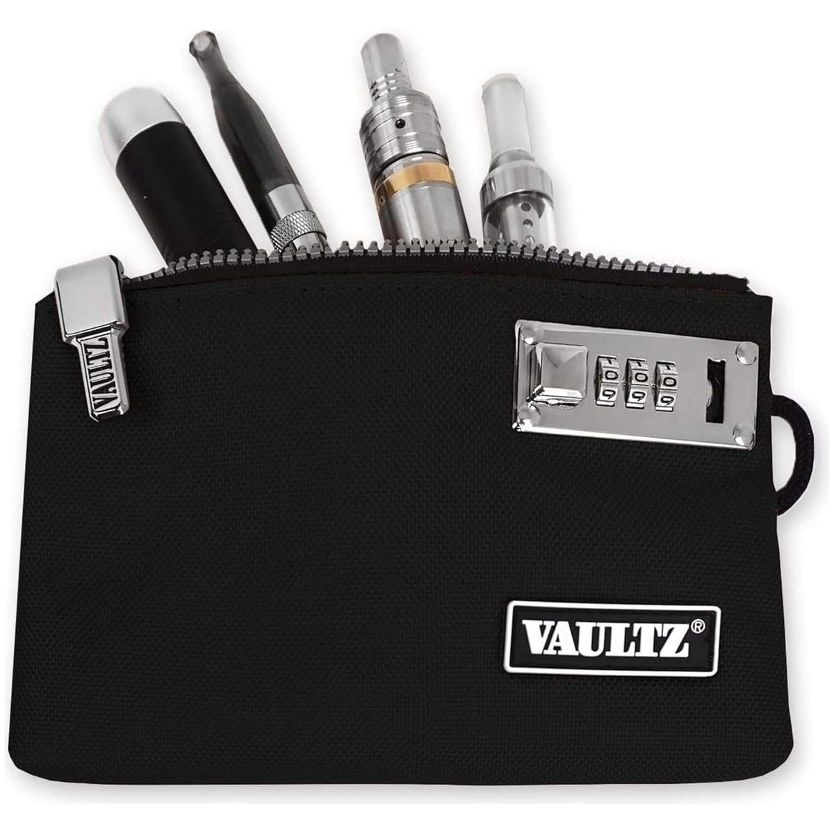 Vaultz Money Bag With Lock - 5 X 8 Inches, Men And Women's Locking Accessories Pouch For Cash, Bank Deposits, Wallet, Medicine, Phone And Credit Cards - Black,826030005033