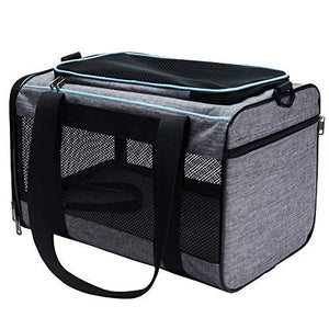 Vceoa Soft Sided Pet Carrier 17.5x11x11 Inches Travel Bag for Cats Dogs Up to 16 lbs