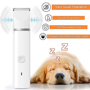 Veeconn Dog Clippers and Grooming Kit Rechargeable with Low Noise Nail Grinder