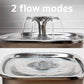 Veken Stainless Steel Cat Water Fountain, 95?oz Auto Pet Fountain, Silver, Award-Winner, With Filters & Silicone Mat