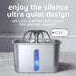 Veken Stainless Steel Cat Water Fountain, 95?oz Auto Pet Fountain, Silver, Award-Winner, With Filters & Silicone Mat