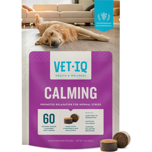 VetIQ Calming Chews for Dogs 60 Count Stress Relief Supplement Made in USA