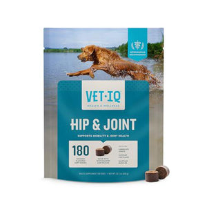 VetIQ Hip and Joint Supplement Soft Chews for Dogs with MSM Krill Chicken Flavor 180 Count