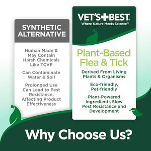 Vet's Best Indoor Flea and Tick Spray 32 oz Plant Based Formula with Natural Oils Kills Fleas Eggs and Ticks