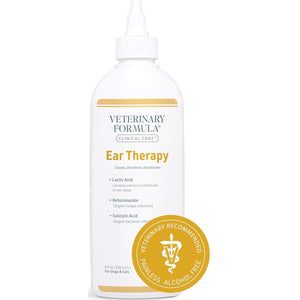 Veterinary Formula Ear Therapy for Dogs & Cats, 8 oz, Cleans Ears, Soothes Itch, Removes Buildup