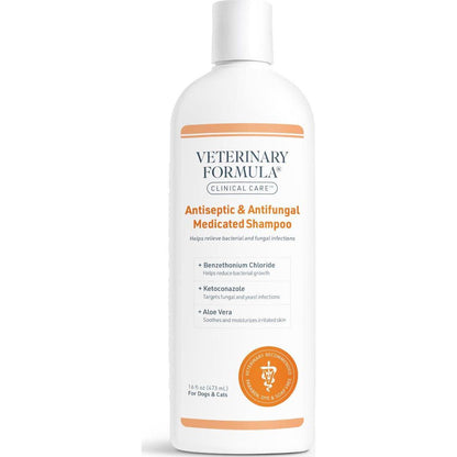 Veterinary Formula Antiseptic Medicated Shampoo 16 oz for Dogs and Cats Paraben Free Relief Wash