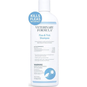 Veterinary Formula Flea and Tick Shampoo for Dogs and Cats 16 oz Pest Control Wash