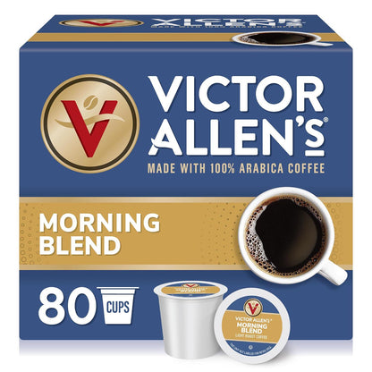 Victor Allen's Coffee Morning Blend Light Roast, 80 Count Single Serve Coffee Pods for Keurig Brewers