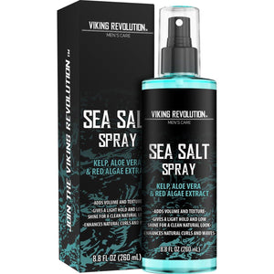 Viking Revolution Viking Revolution Sea Salt Spray For Hair Men - Hair Texturizing Spray With Kelp, Aloe Vera And Red Algae Extract - Surf Spray To Add Volume And Texture Sea Salt Spray For Men Beach Hair Spray - 8.8oz