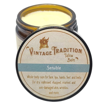 Vintage Tradition Beef Tallow All Purpose Balm Healing, Hydrating Luxurious Skin Care Salve Replaces Body Lotion, Hand Cream, More Essential Oil, Olive Oil, And Grass-Fed Tallow, 2 Fl. Oz.,