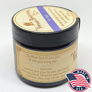 Vintage Tradition Beef Tallow All Purpose Balm Healing, Hydrating Men S Skin Care Salve Replaces Body Lotion, Hand Cream, More Essential Oil, Olive Oil, And Grass-Fed Tallow, 2 Fl. Oz.,