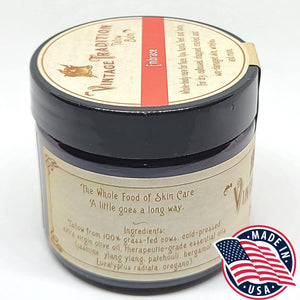 Vintage Tradition Beef Tallow All Purpose Balm Healing, Hydrating Jasmine Oil Skin Care Salve Replaces Body Lotion, Hand Cream, More Essential Oil, Olive Oil, And Grass-Fed Tallow, 2 Fl. Oz.,