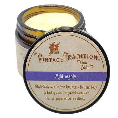 Vintage Tradition Beef Tallow All Purpose Balm Healing, Hydrating Men S Skin Care Salve Replaces Body Lotion, Hand Cream, More Essential Oil, Olive Oil, And Grass-Fed Tallow, 2 Fl. Oz.,