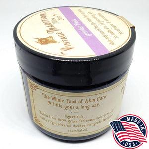 Vintage Tradition Beef Tallow All Purpose Balm Healing, Hydrating Lavender Oil Skin Care Salve Replaces Body Lotion, Hand Cream, More Essential Oil, Olive Oil, And Grass-Fed Tallow, 2 Fl. Oz.,