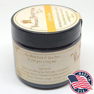 Vintage Tradition Beef Tallow All Purpose Balm Healing, Hydrating Warm Ginger Skin Care Salve Replaces Body Lotion, Hand Cream, More Essential Oil, Olive Oil, And Grass-Fed Tallow, 2 Fl. Oz.,