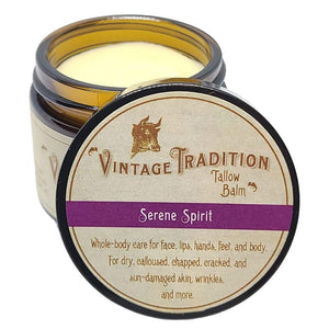 Vintage Tradition Beef Tallow All Purpose Balm Healing, Hydrating Fragrant Forest Skin Care Salve Replaces Body Lotion, Hand Cream, More Essential Oil, Olive Oil, And Grass-Fed Tallow, 2 Fl Oz.,