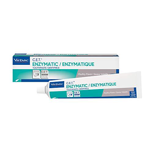 Virbac C.E.T. Enzymatic Toothpaste for Dogs and Cats Poultry Flavor 2.5 oz Removes Plaque and Tartar