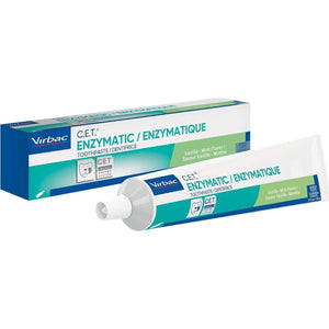 Virbac C.E.T. Enzymatic Toothpaste Eliminates Bad Breath By Removing Plaque And Tartar Buildup Best Pet Dental Care Toothpaste Vanilla Mint Flavor 2.5 Oz Tube,