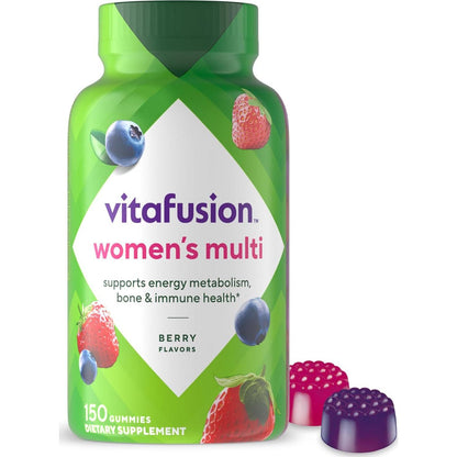 Vitafusion Women's Multivitamin Gummies, 150 Count, Berry Flavor, Vitamins A, C, D, E, B6 & B12, 75-Day Supply