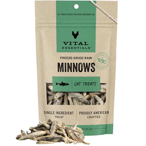 Vital Essentials Minnows Cat Treats, 1?oz, Freeze-Dried Raw, Grain?Free, Gluten?Free, Single?Ingredient Fish Bites