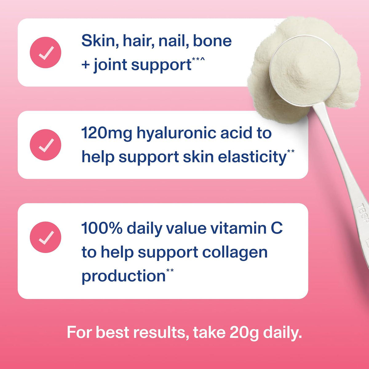 Vital Proteins Collagen Peptides, Advanced Hydrolyzed Peptides with Hyaluronic Acid & Vitamin C, Strawberry Lemon Flavor, 105 oz Powder