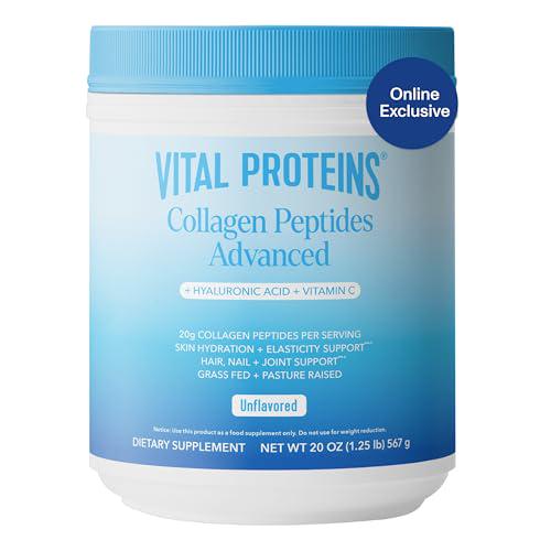 Vital Proteins Collagen Peptides Powder with Vitamin C and Hyaluronic Acid 20 oz