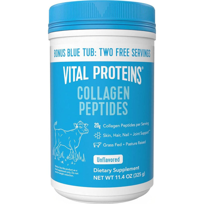 Vital Proteins Collagen Peptides Powder, Promotes Hair, Skin, Nail, Bone & Joint Health, Bonus Size, Zero Sugar, Unflavored, 11.4 oz