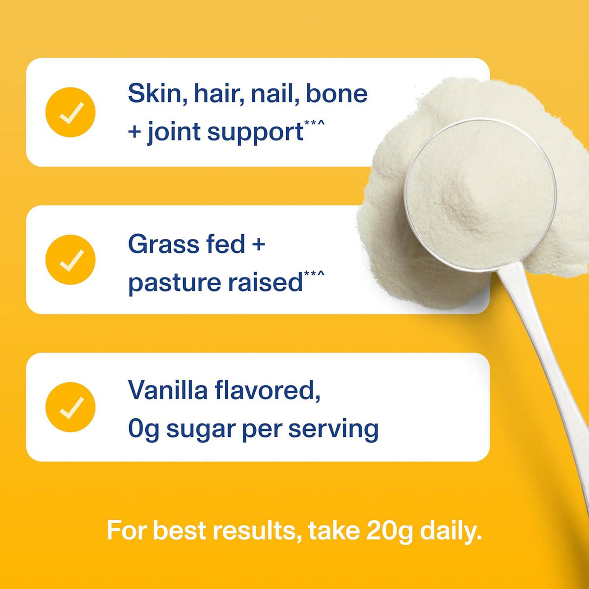 Vital Proteins Grass Fed Collagen Peptides Powder, Helps Support Healthy Hair, Skin, Nails, Bones And Joints - Hydrolyzed Collagen - Vanilla 23.2 Oz,