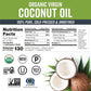Viva Naturals Organic Coconut Oil, Unrefined, Cold Pressed, Extra Virgin, USDA Organic & Non-GMO, Cooking Oil, Hair & Skin Oil, 54oz