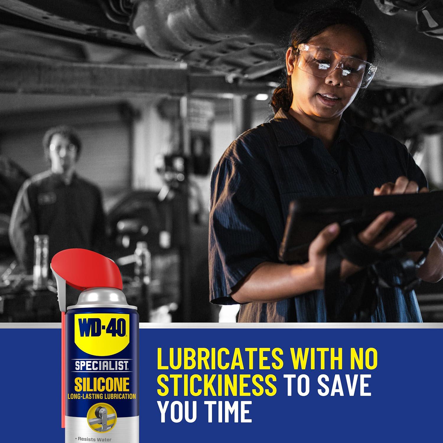 WD-40 Specialist Silicone Lubricant With SMART STRAW SPRAYS 2 WAYS 11 OZ [6-Pack],