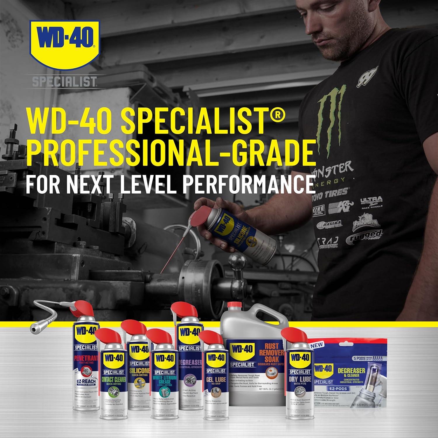 WD-40 Specialist Silicone Lubricant With SMART STRAW SPRAYS 2 WAYS 11 OZ [6-Pack],
