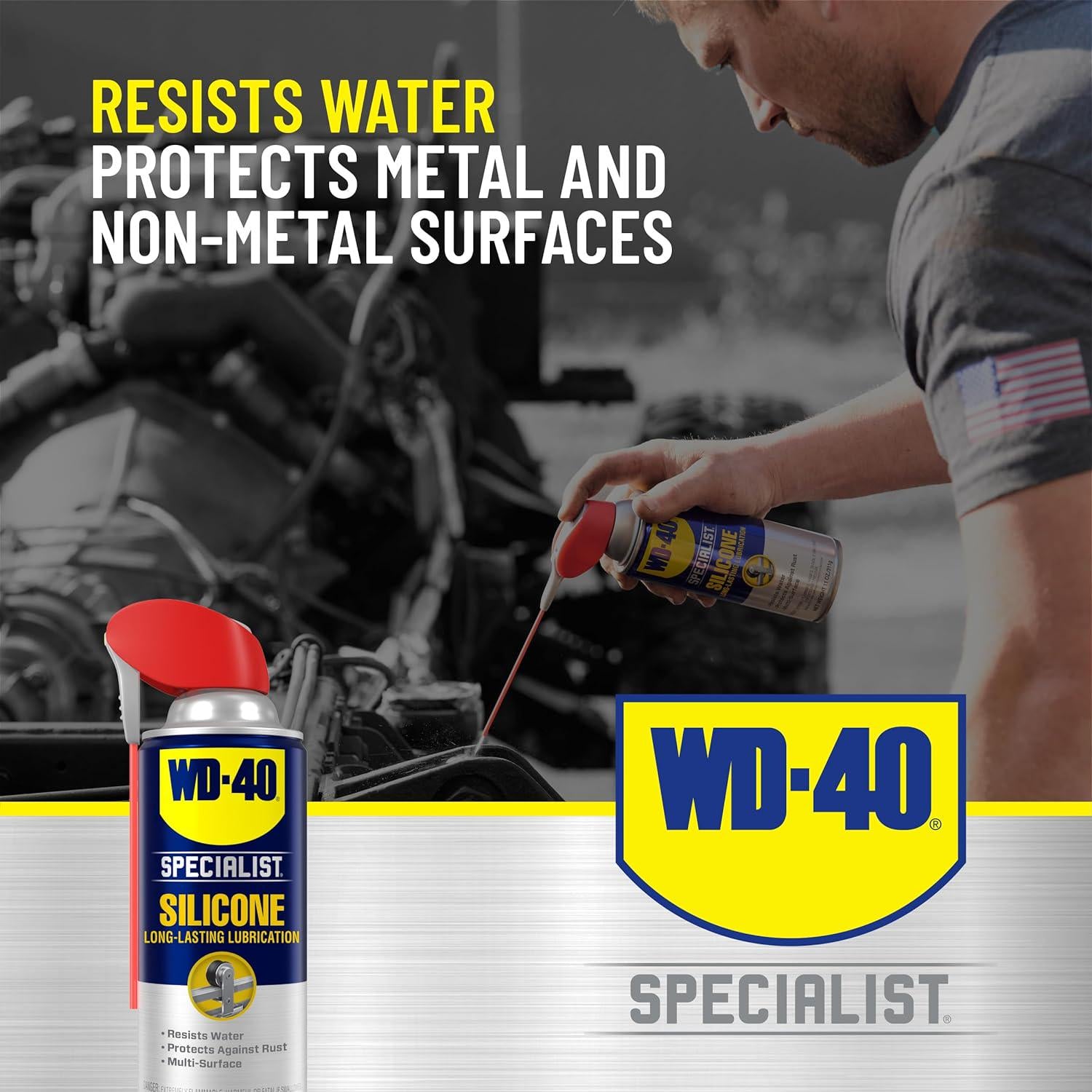 WD-40 Specialist Silicone Lubricant With SMART STRAW SPRAYS 2 WAYS 11 OZ [6-Pack],