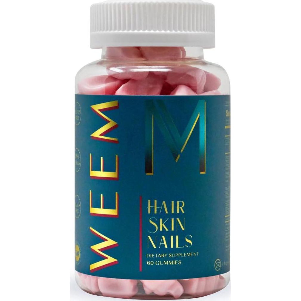 WEEM WEEM Hair Skin And Nails Gummies - Supports Healthy Hair - Vegan Biotin Vitamins For Women And Men Supports Faster Hair Growth, Stronger Nails, Healthy Skin, Extra Strength (1)