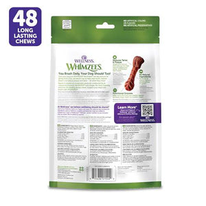 WHIMZEES Brushzees Dog Dental Chews, Natural Treats, XS Size, 48 Ct, Daily Oral Care