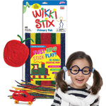 WIKKI STIX Arts And Crafts For Kids Primary Park Of 48 Reusable Waxed Yarn Strands; Perfect Teaching Tool And Fidget Toy; Made In USA.,643749711587