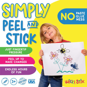 WIKKI STIX Arts And Crafts For Kids Primary Park Of 48 Reusable Waxed Yarn Strands; Perfect Teaching Tool And Fidget Toy; Made In USA.,643749711587