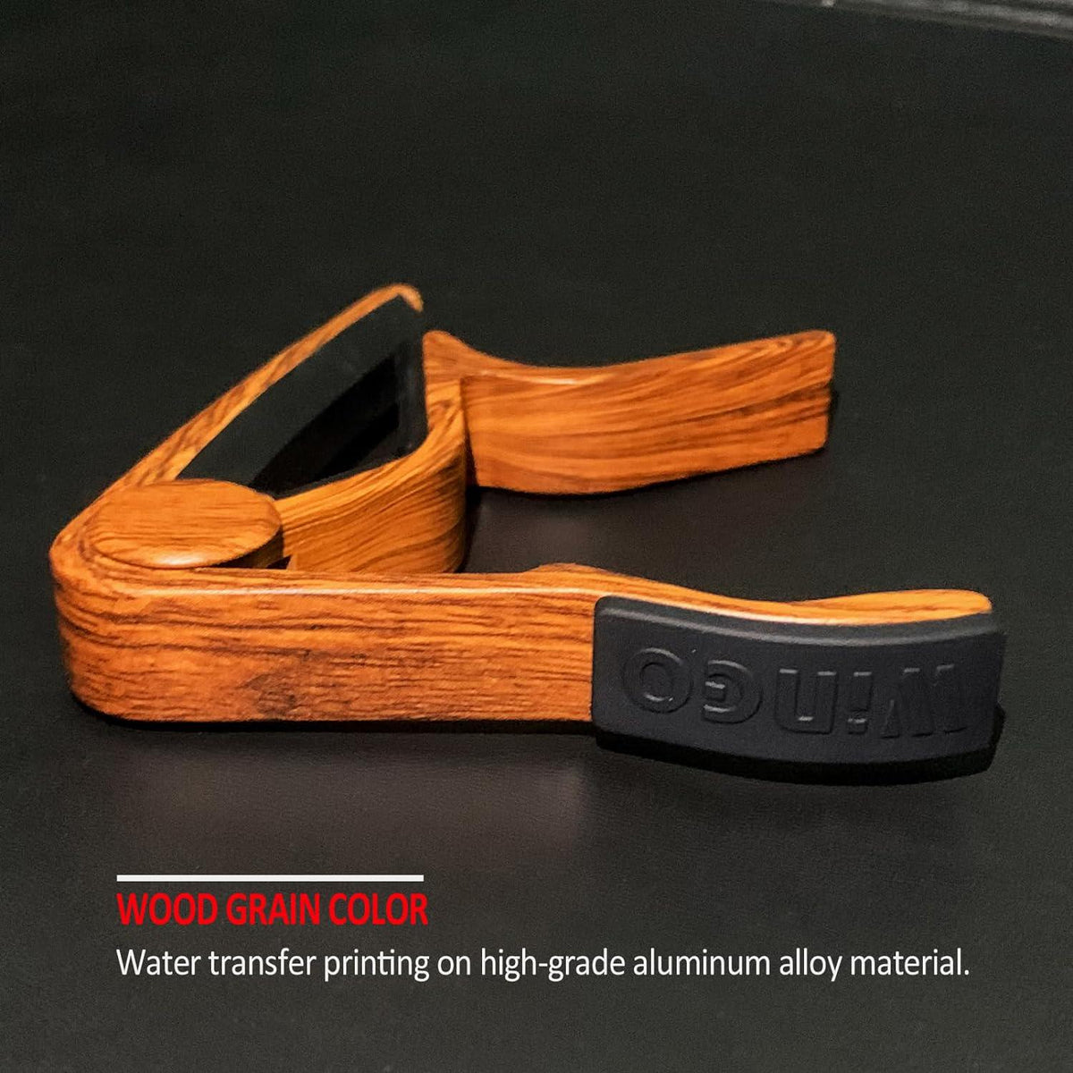 WINGO Guitar Capo For Acoustic And Electric Guitars - Rosewood Color With 5 Picks,