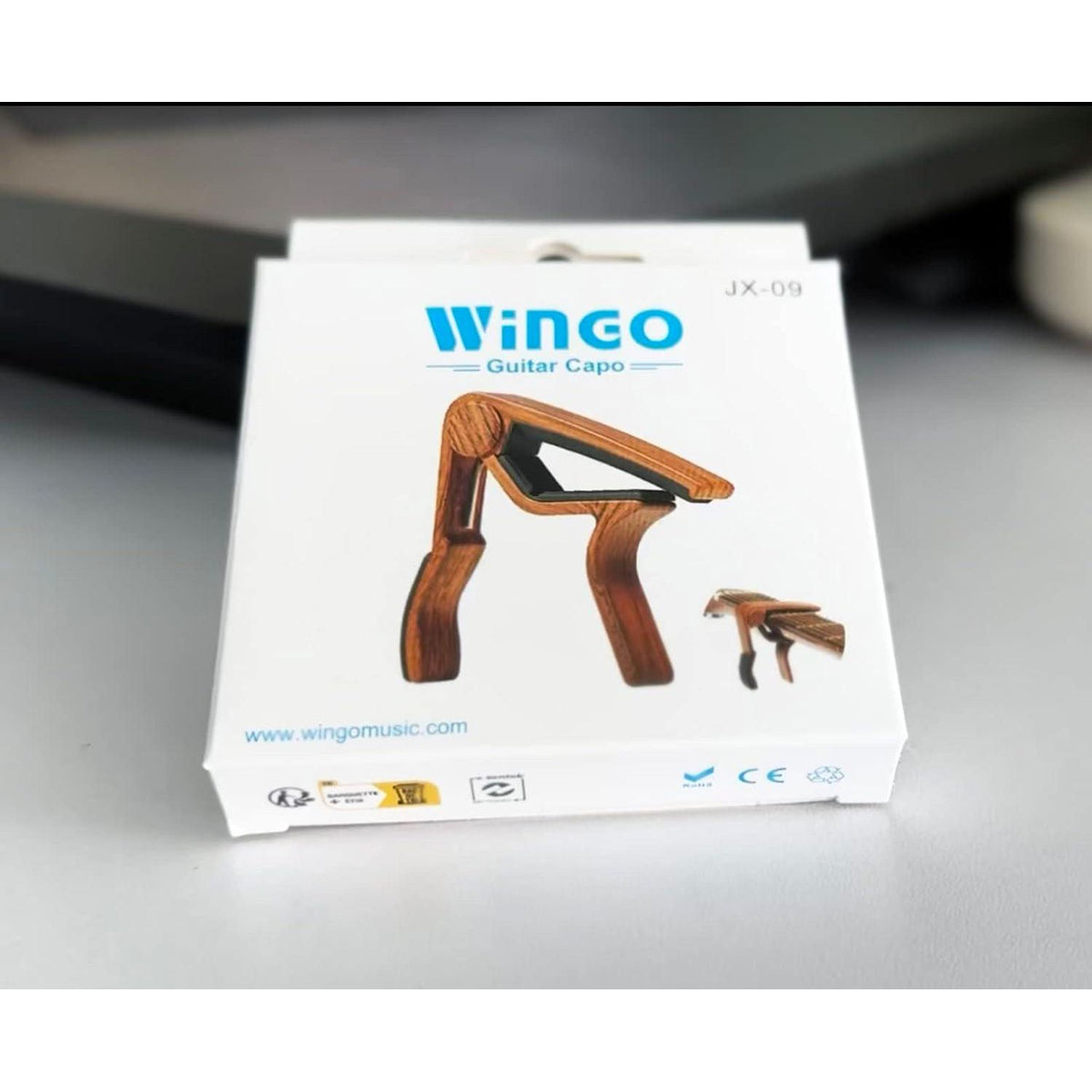 WINGO Guitar Capo For Acoustic And Electric Guitars - Rosewood Color With 5 Picks,
