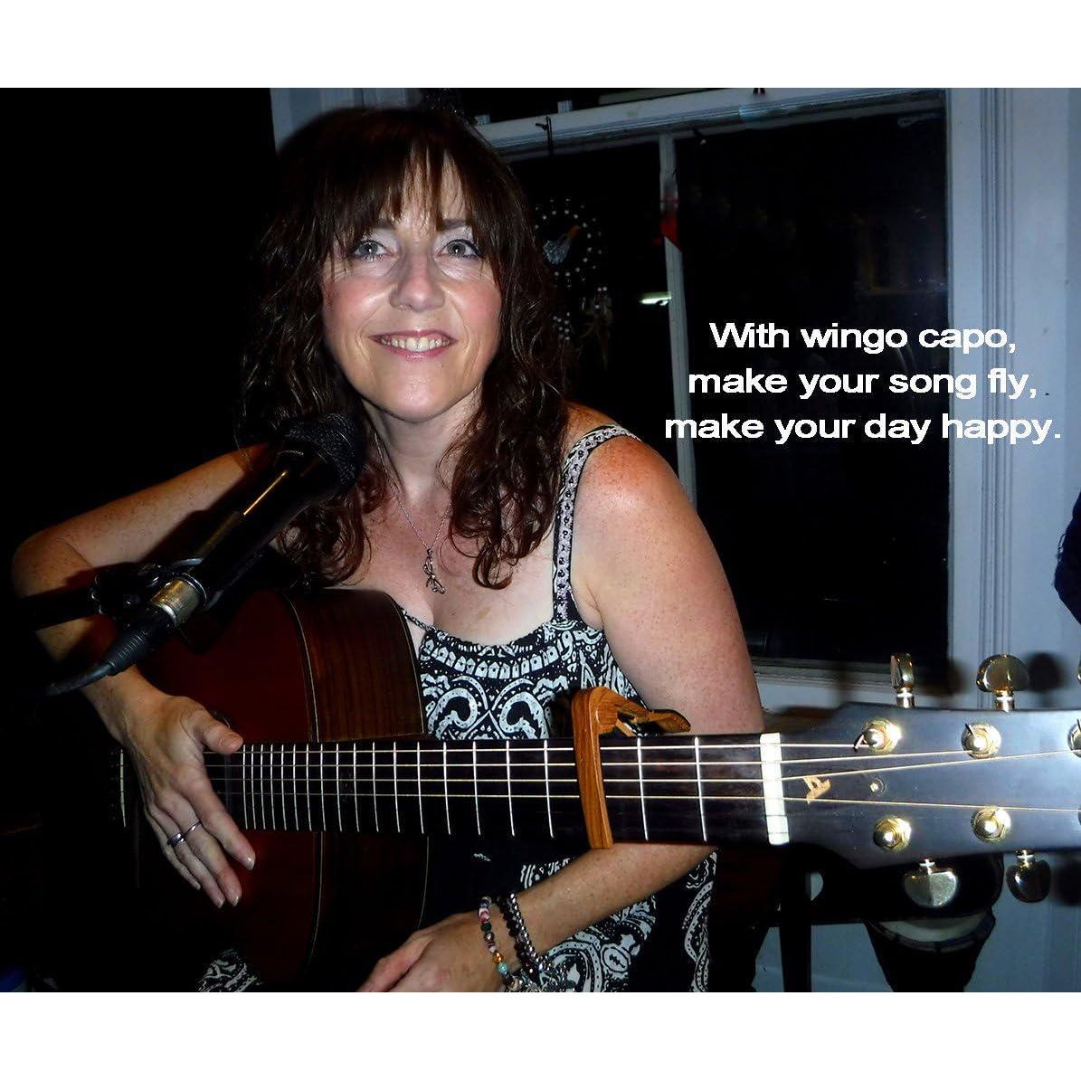 WINGO Guitar Capo For Acoustic And Electric Guitar With 5 Picks, Burlywood,